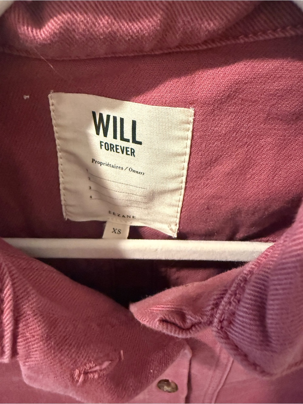 Sezane Pink Ombre Button-Front Jean Jacket - Picture 3 of 4